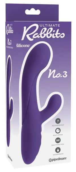 Ultimate Rabbits No.3 Vibrating System Purple 22.2 cm by Pipedream