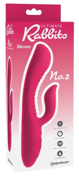 Ultimate Rabbits No.2 Pink Dual-Motor Silicone Model 22.2 cm