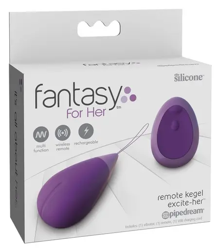 Fantasy For Her Remote Kegel Excite Her Ljubičasti Silikonski Intimni Trener
