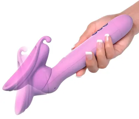 FFH Roto Suck-Her Vibrating Intimate Suction Device, Long Handle, Black
