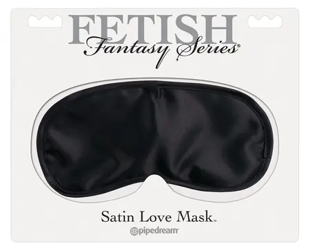 Fifty Shades Satin Love Mask Crna - Mekana Podstavljena Maska za Oči, Jedna Veličina