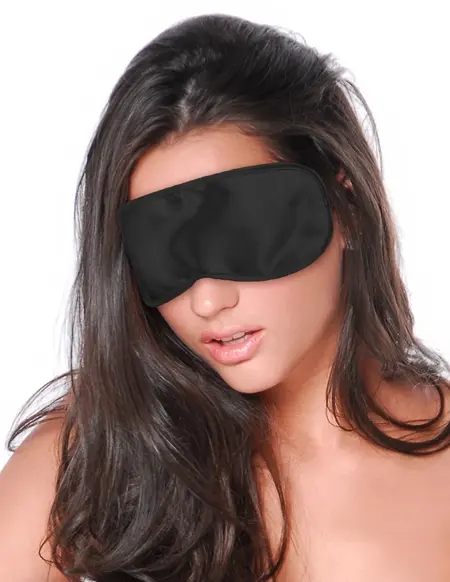 Fifty Shades Satin Love Mask Crna - Mekana Podstavljena Maska za Oči, Jedna Veličina