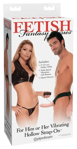 FFSFHOH Vibrirajući Hollow Strap-On Sistem 17 cm - Podesivi Pojas