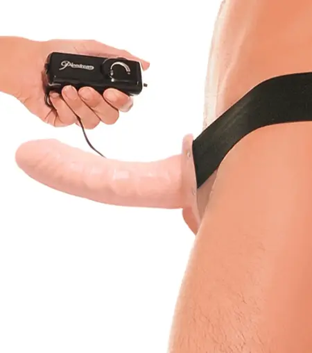 FFSFHOH Vibrirajući Hollow Strap-On Sistem 17 cm - Podesivi Pojas