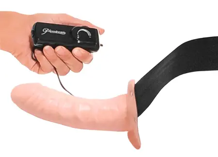 FFSFHOH Vibrirajući Hollow Strap-On Sistem 17 cm - Podesivi Pojas