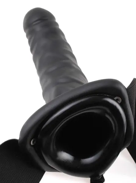 Fetish Fantasy Series 8 Hollow Strap-On Sistem, Tamni, Podesivi, 20 cm