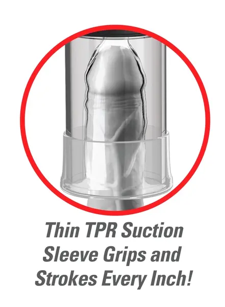 Pipedream Blow-N'-Grow Vacuum Training Pump Transparent 23.5 cm