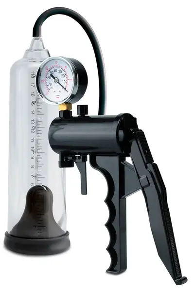 Pipedream Max-Precision Power Pump sa Manometrom 22.5cm Crna