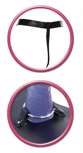 FFS Plus Size Strap-On System Purple Adjustable Harness 18.4 cm