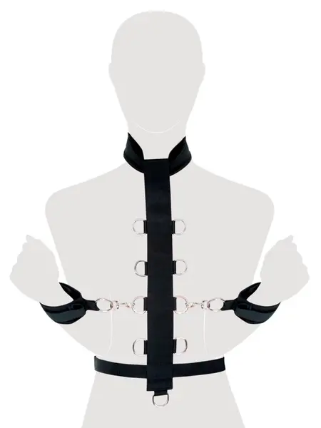 FFS Fantasy Crni Podesivi Harness Sistem sa D-Ringovima