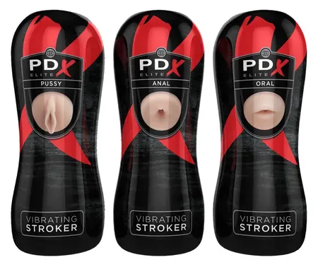 Pipedream PEE Vibrirajući Stroker Intimna Mašina 17.5cm TPR Crna