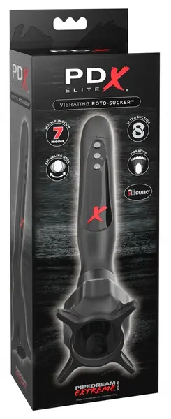 Pipedream PDX Elite Roto-Sucker Vibrantni Glans Stimulator 26cm Crni