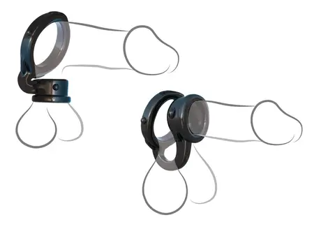 FCR Ironman Duo Support Ring Set TPR Black, Adjustable Sizes