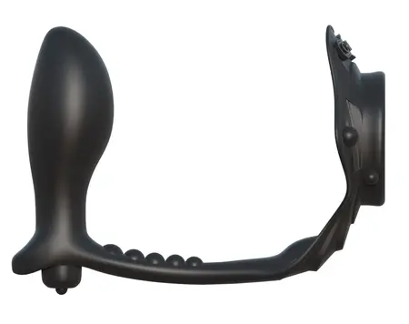FCR Rock Hard Dual Funkcija Silicone Intimni Sistem Crni 4 cm
