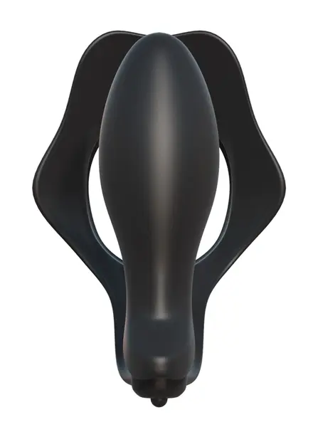 FCR Rock Hard Dual Funkcija Silicone Intimni Sistem Crni 4 cm