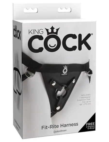 KinkLab Fit Rite Univerzalni Harness Crni Podesivi Kaïševi 173 cm