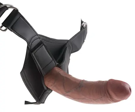 Kink by Doc Johnson Strap-On System 20.3cm Brown Adjustable Harness