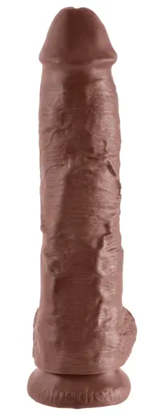 Pipedream King Cock 10 Inča Lopta Braon Anatomski Model PVC