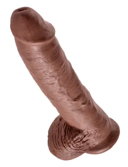 Pipedream King Cock 10 Inča Lopta Braon Anatomski Model PVC