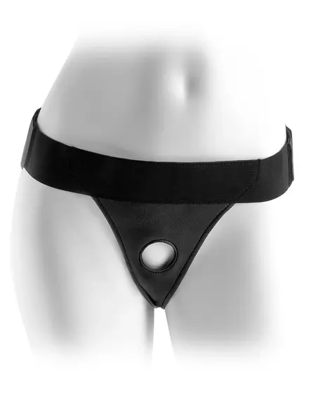 FFS Adjustable Open-Crotch Harness Black, Universal Waist, Vinyl Finish