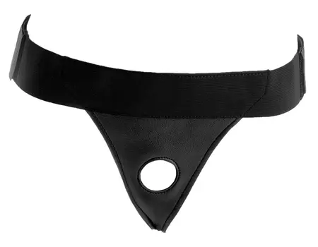 FFS Adjustable Open-Crotch Harness Black, Universal Waist, Vinyl Finish