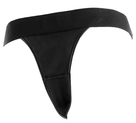 FFS Adjustable Open-Crotch Harness Black, Universal Waist, Vinyl Finish
