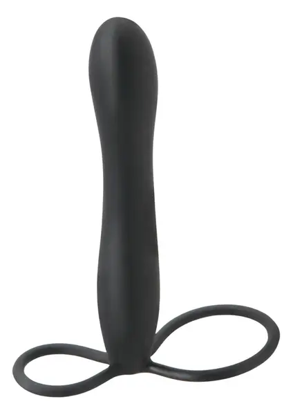 Fetish Fantasy Elite Double Trouble Black Silicone Intimate System 15cm