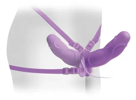 FFE Vibrating Dual Silicone Intimate System Adjustable 12.7cm/12.1cm