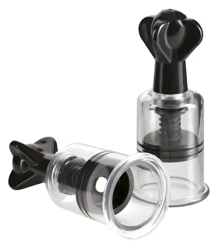 Pipedream FFSLE Super Suckers Intenzivne Usisne Čašice za Bradavice 10 cm Crne
