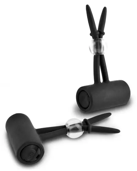 FFSLE Silikonski Vibrirajući Lasoi za Bradavice - Podesivi 6 cm Crni