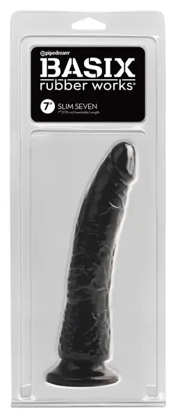 BRW Slim Seven Dark Intimate Machine with Suction Cup 20.5 cm PVC