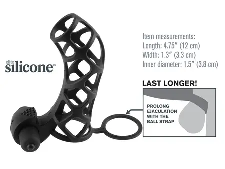 Fantasy X-tensions Extreme Silicone Power Cage sa mini vibratorom 12cm
