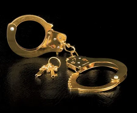 FFS Gold Metalne lisice sa sigurnosnim sistemom otpuštanja - Univerzalna veličina