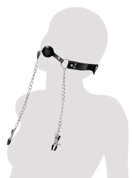 Fetish Fantasy Elite Deluxe Ball Gag sistem sa podesivim stegama 56cm