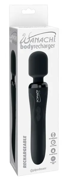 Pipedream Wanachi Body Recharger Black - Compact Rechargeable Massager