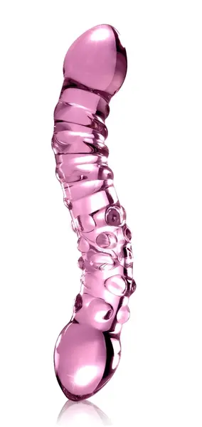 Pipedream Icicles No. 55 Ružičasti stakleni intimni masažer 19.5cm