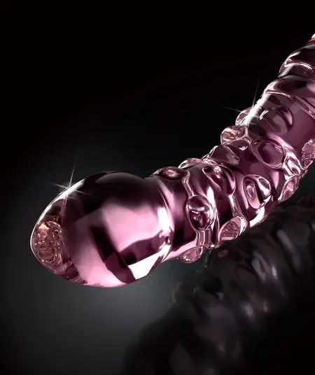 Pipedream Icicles No. 55 Ružičasti stakleni intimni masažer 19.5cm