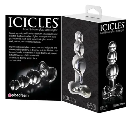 Pipedream Icicles No. 47 Providni stakleni čep 10.5cm Hipoalergenski