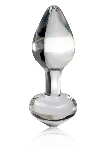 Pipedream Icicles No. 44 Stakleni masažni čep 8 cm Transparentan