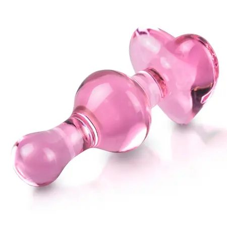 Pipedream Icicles No. 75 Pink Glass Plug - Handcrafted, Hypoallergenic, 9.5 cm