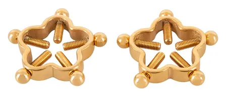 Bad Kitty Golden Flower Adjustable Nipple Jewelry Stainless Steel