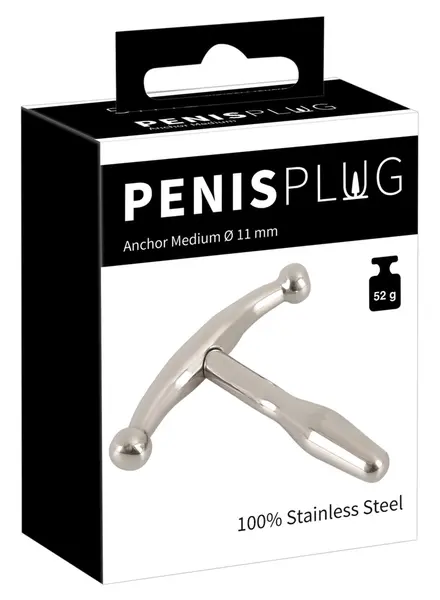Penisplug Anchor Medium Stainless Steel Urethral Accessory 6.5 cm
