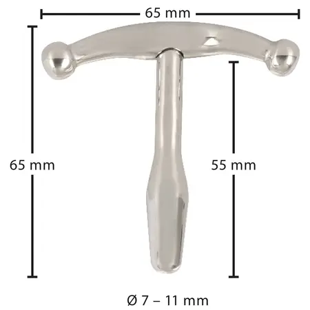 Penisplug Anchor Medium Stainless Steel Urethral Accessory 6.5 cm