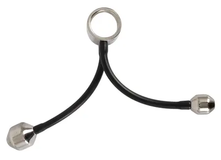 Mystim Heavy Gear Dual Plug Intimate System Metal & Silicone 31cm