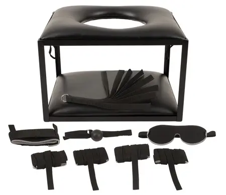You2Toys The Throne Bondage Chair Set with Accessories, Black, 48.5x38.5x30.5cm