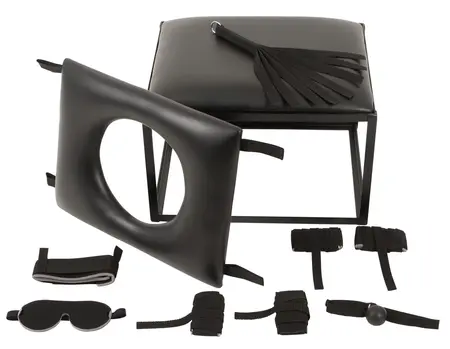 You2Toys The Throne Bondage Chair Set with Accessories, Black, 48.5x38.5x30.5cm