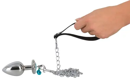 You2Toys Aluminium Plug Set 3 Sizes with Decorative Leash, Silver