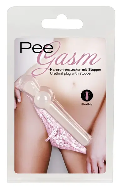 Mystim Peegasm Silicone Hollow Dilator Flexible Stopper 6.7 cm Pink