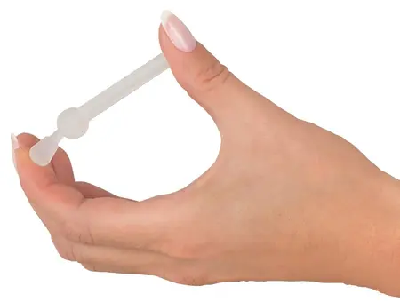 Mystim Peegasm Silicone Hollow Dilator Flexible Stopper 6.7 cm Pink