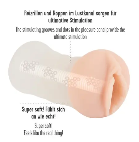 Stroker Soft Intimate Device Transparent Flexible 14cm TPR